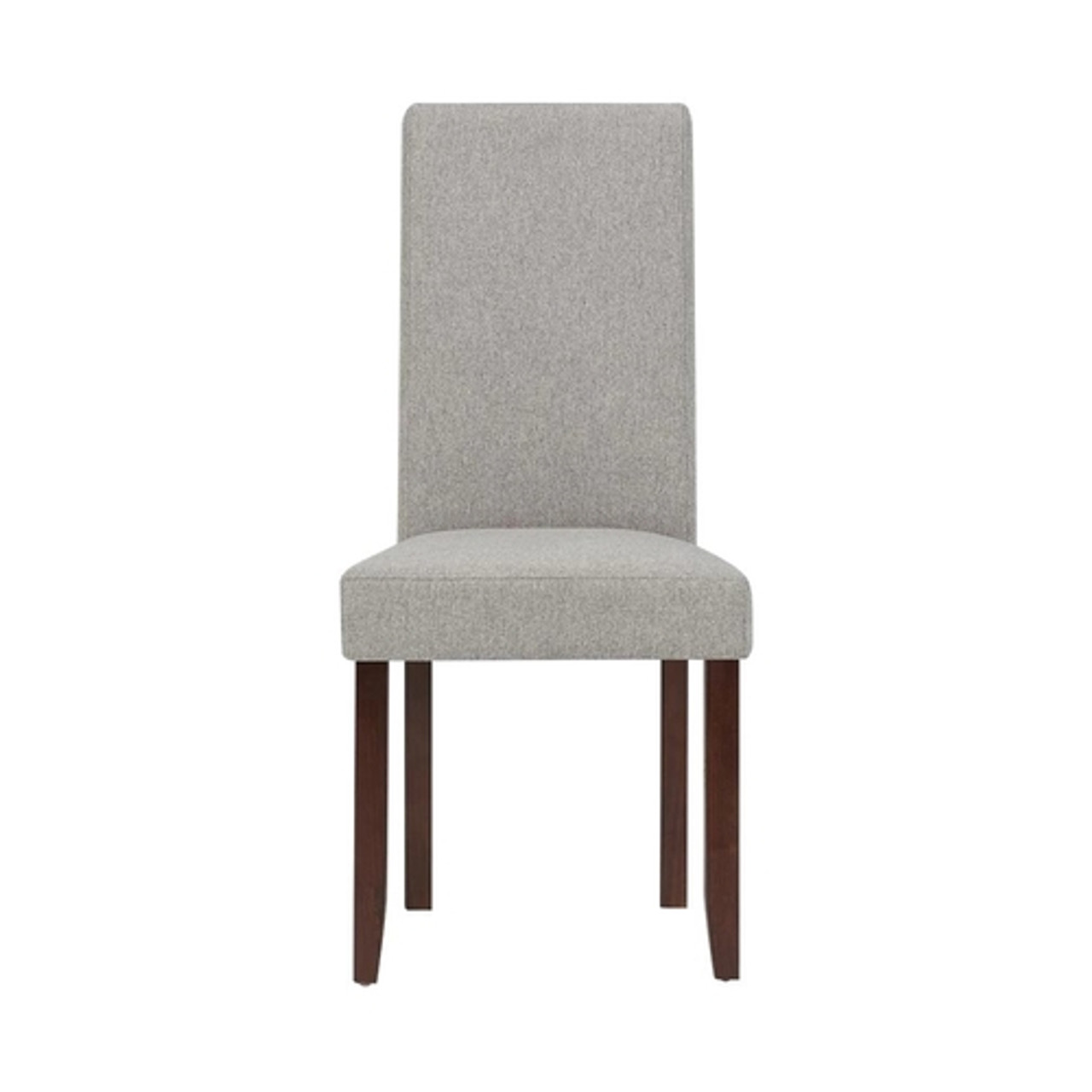 Simpli Home - Acadian Parson Contemporary High-Density Foam & Linen-Look Polyester Dining Chairs (Set of 2) - Gray Cloud