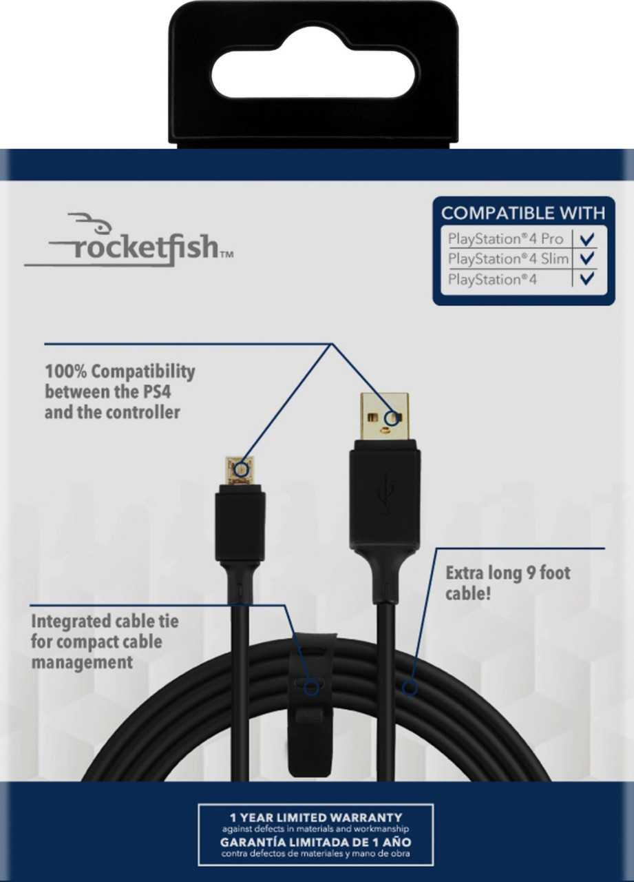 Rocketfish™ - 9' USB Type A-to-Micro-USB Cable - Black