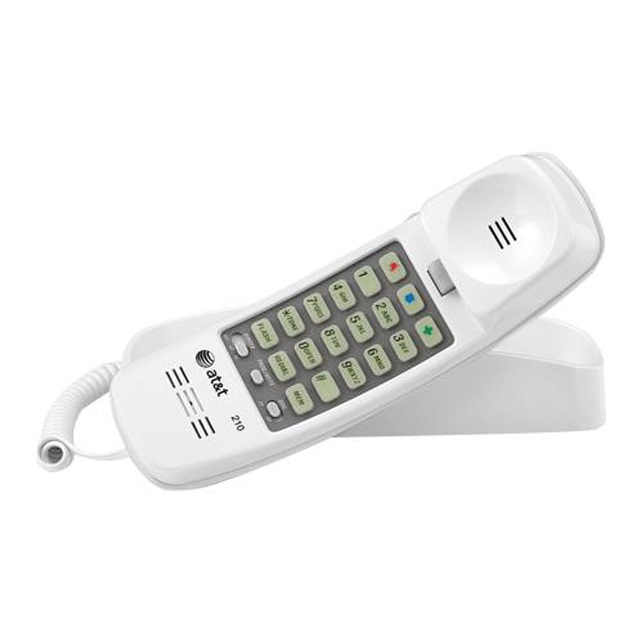 AT&T - 210M Trimline Corded Telephone - White