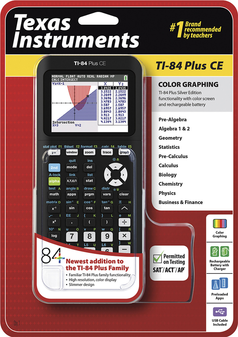 Texas Instruments - TI-84+ CE Graphing Calculator - Black