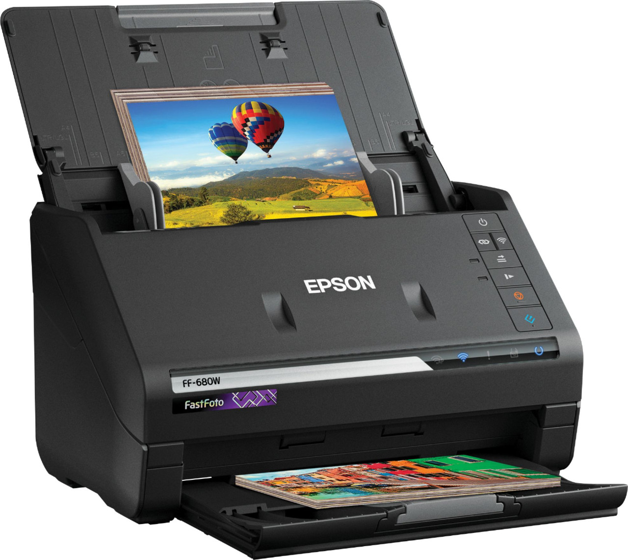 Epson - FastFoto FF-680W Wireless Photo and Document Duplex Scanner - Black