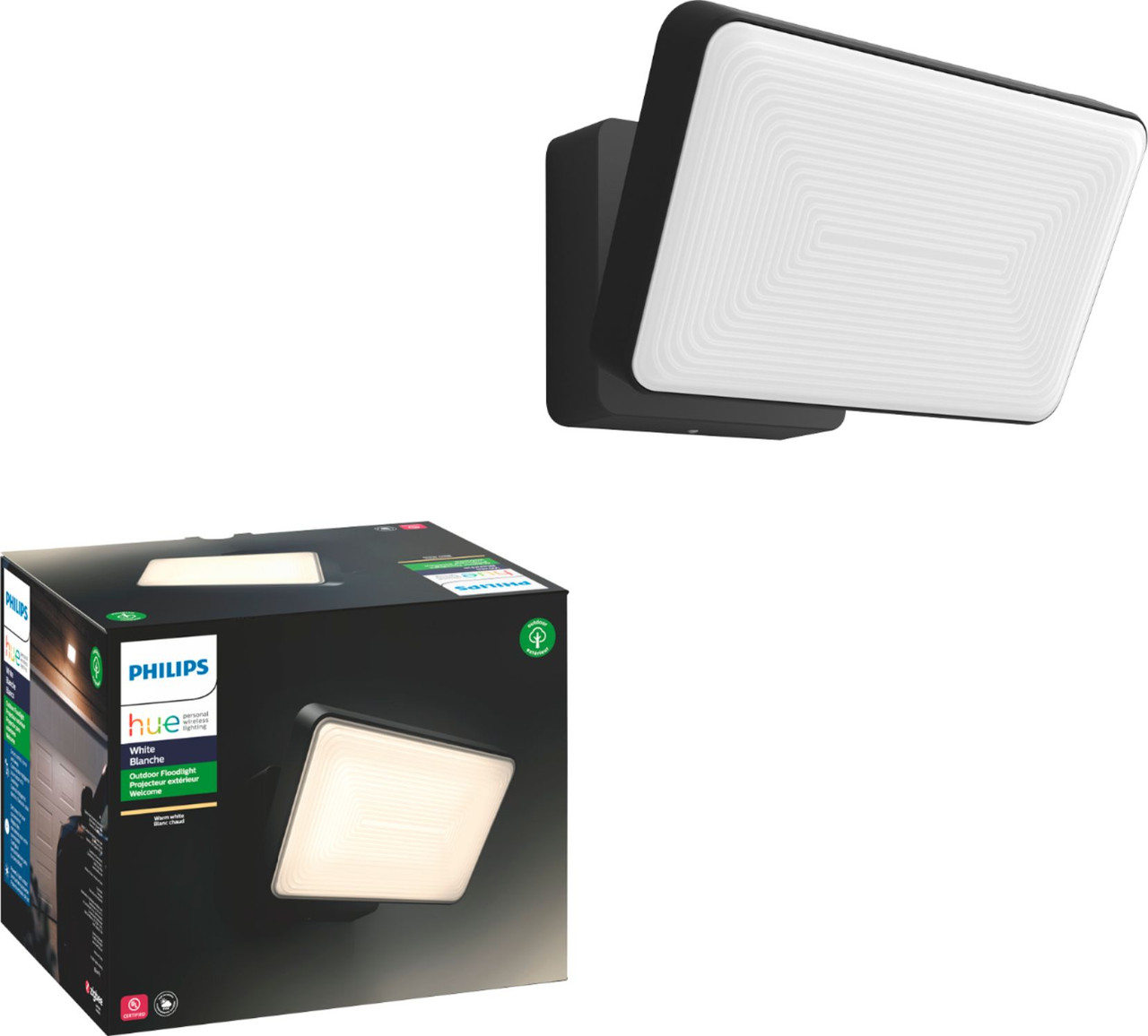 Philips - Hue White Welcome Outdoor Floodlight - Black