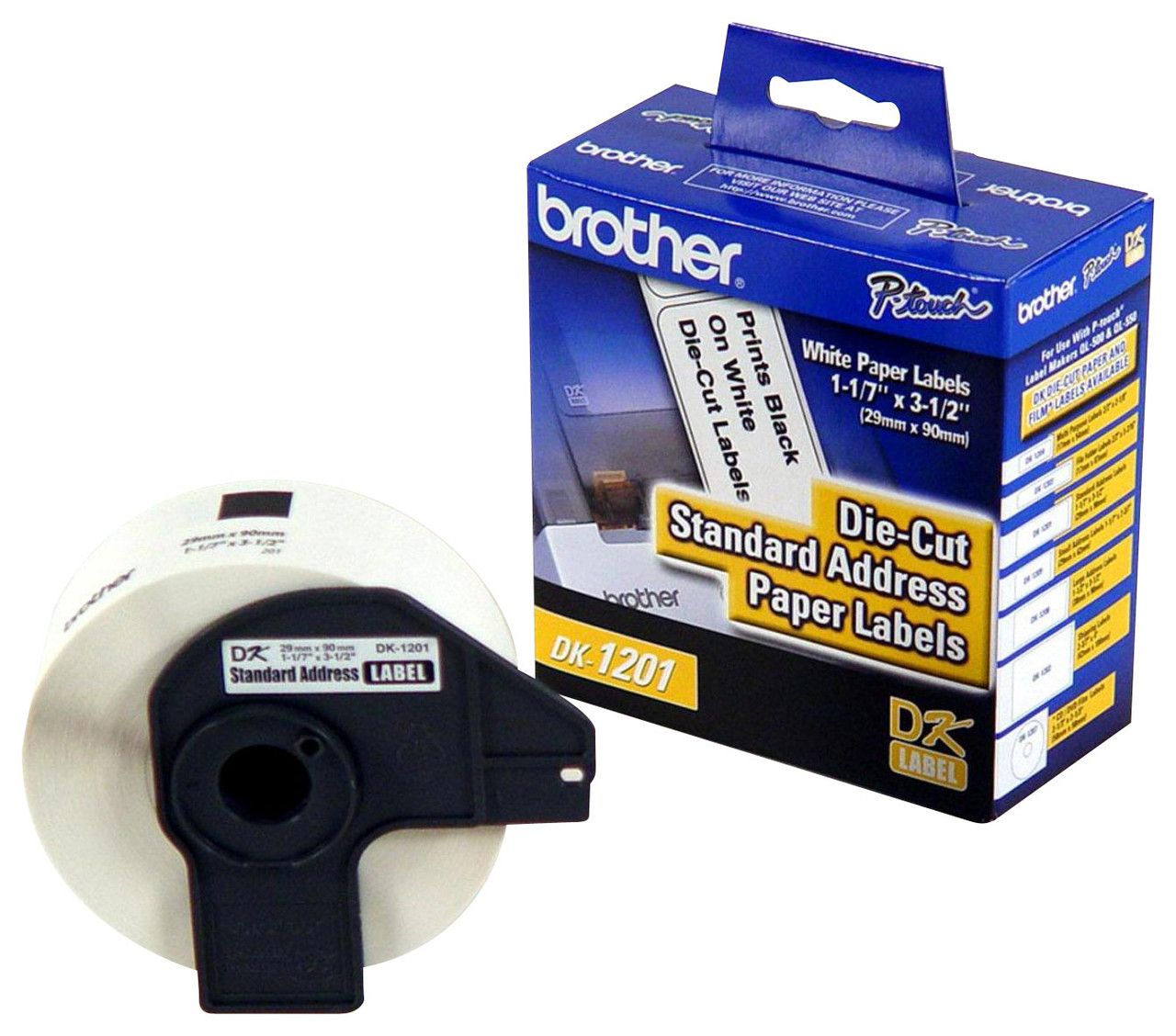 Brother - 1-1/7" x 3-1/2" Address Paper Labels (400-Pack) - White