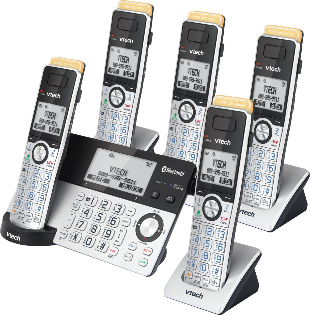 VTech - Cordless Phone - Graphite Silver