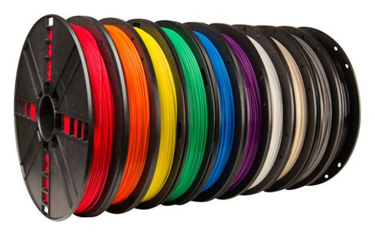 MakerBot - 1.75mm PLA Filament 2 lbs. (10-Pack) - Black/White/Red/Orange/Yellow/Green/Blue/Gray