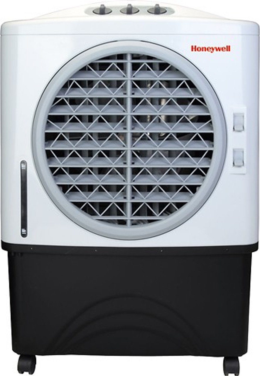 Honeywell - Portable Indoor/Outdoor Evaporative Air Cooler - White/Gray