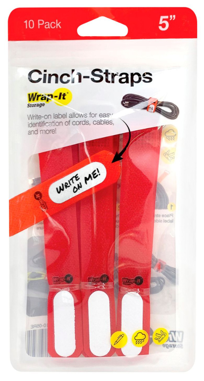Wrap-It Storage - Cable Tie - Red