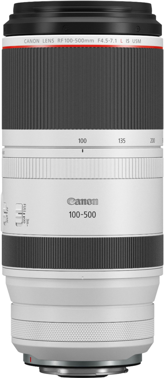 Canon - RF 100-500mm f/4.5-7.1 L IS USM Telephoto Zoom Lens - White