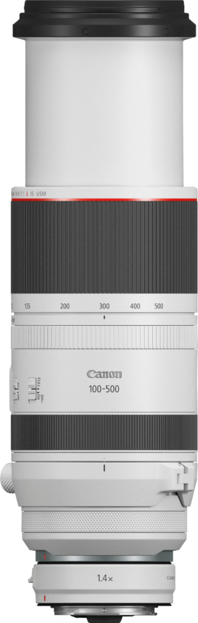 Canon - RF 100-500mm f/4.5-7.1 L IS USM Telephoto Zoom Lens - White