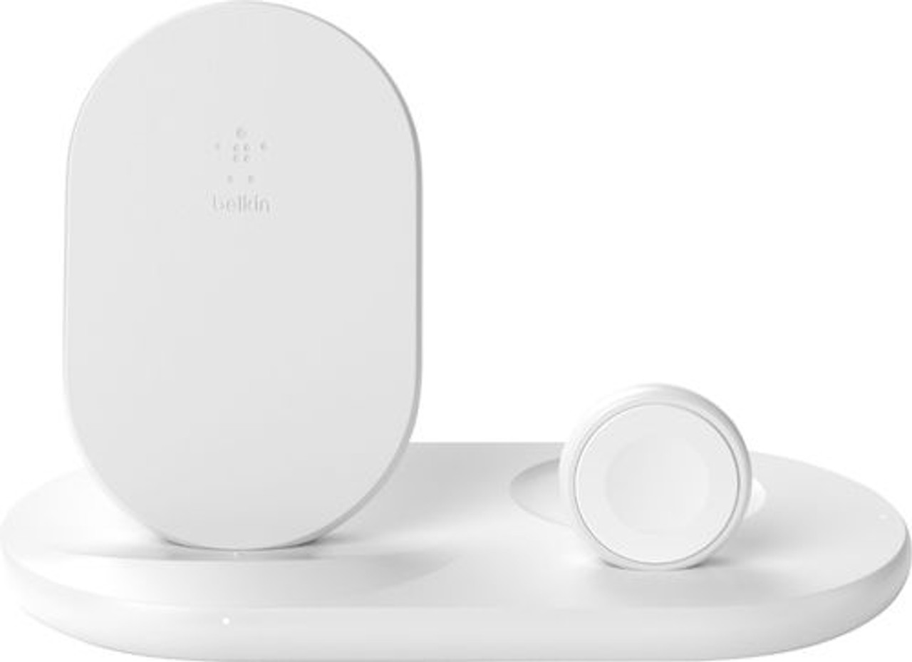 Belkin - BOOST CHARGE™ 3-in-1 Wireless Charger For iPhone + Apple Watch + AirPods - White