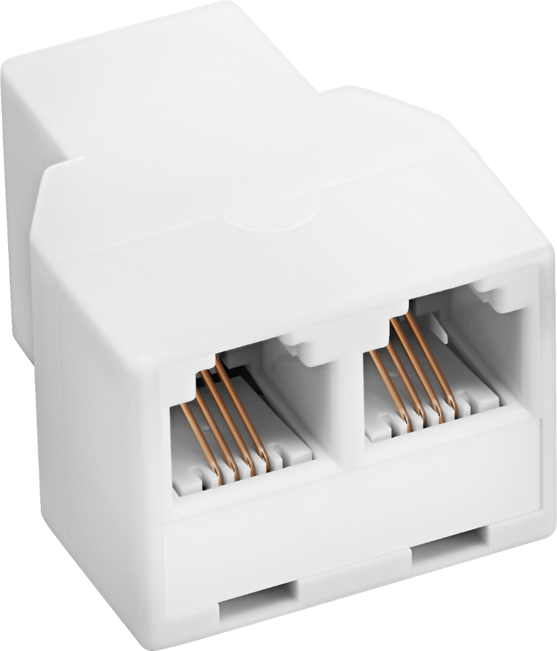 Insignia™ - 2-Line Phone Cord Splitter - White