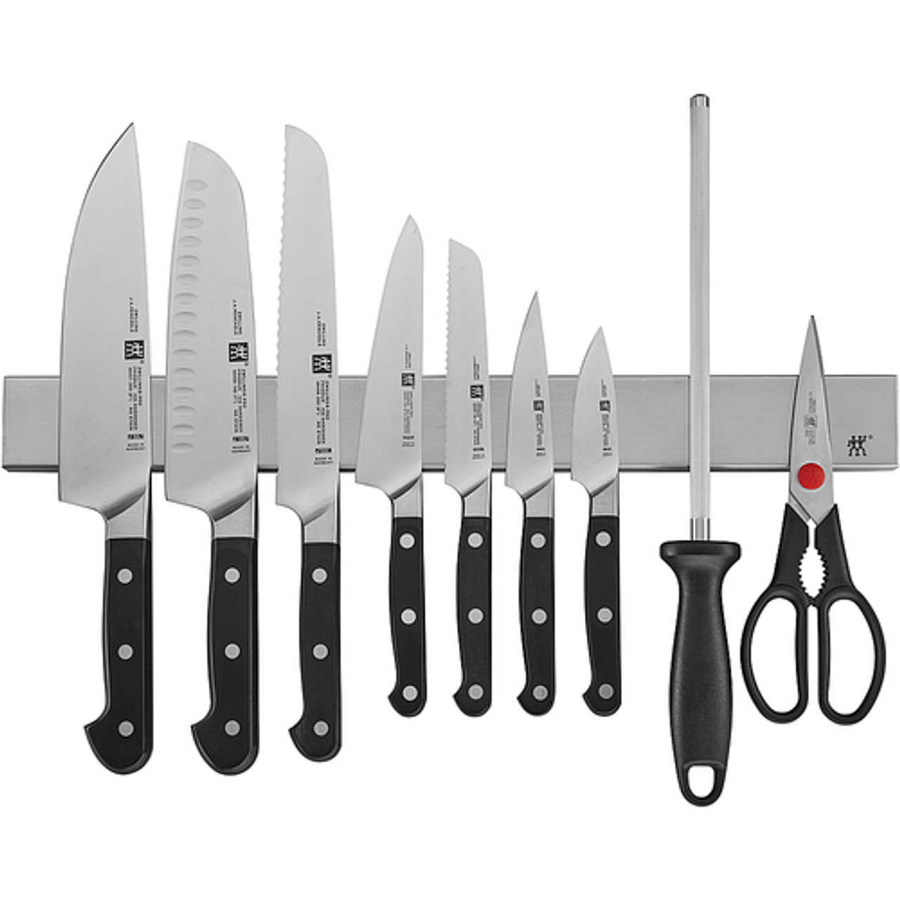 ZWILLING Pro 16-pc Knife Set With 17.5-inch Stainless Magnetic Knife Bar - Stainless Steel