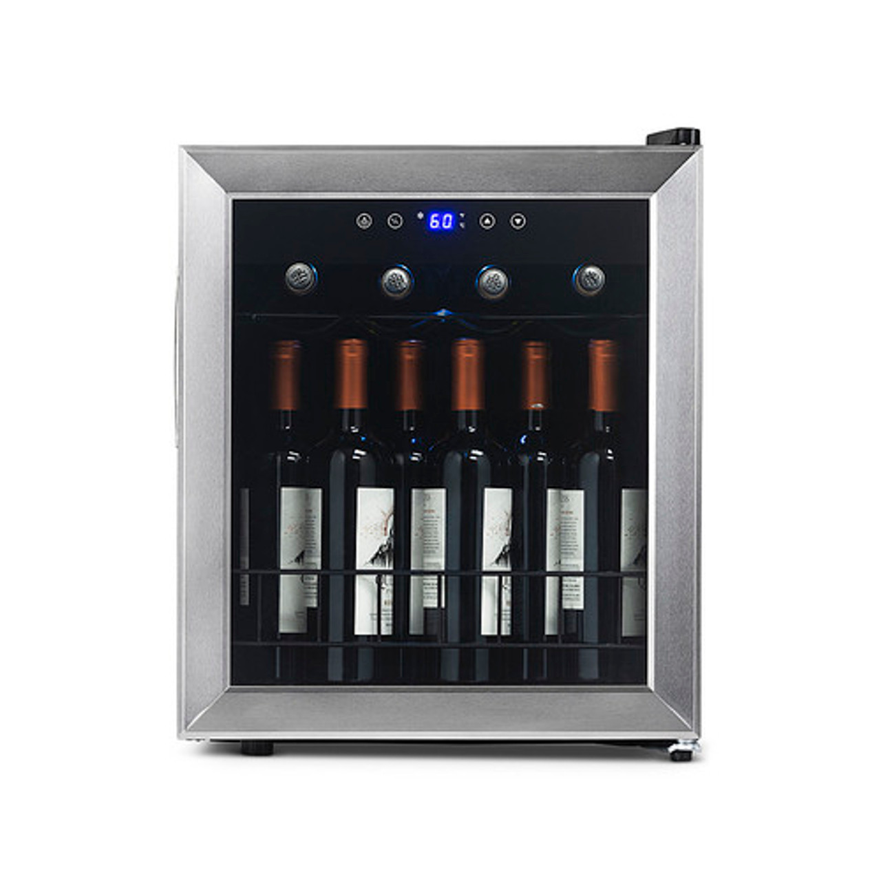 NewAir Freestanding 16 Bottle Compressor Wine Fridge in Stainless Steel - Stainless steel