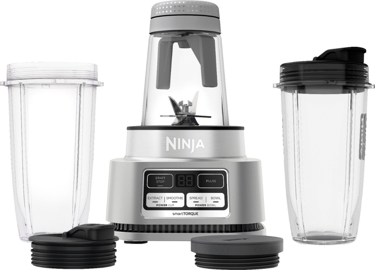 Ninja - Ninja® Foodi™ Power Nutri™ Duo® Smoothie Bowl Maker and Personal Blender 1200WP smartTORQUE™ 4 Auto-iQ® Presets - Silver