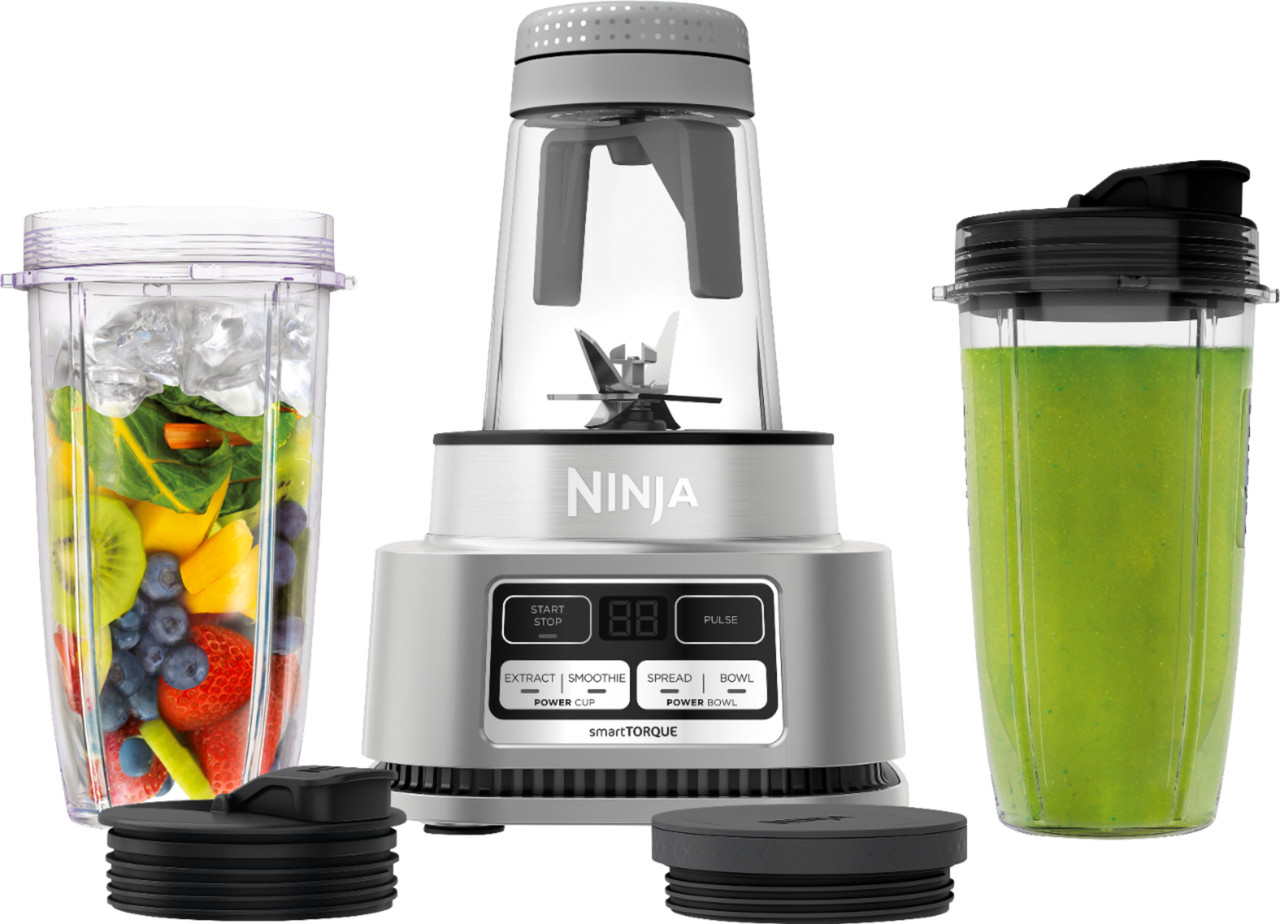 Ninja - Ninja® Foodi™ Power Nutri™ Duo® Smoothie Bowl Maker and Personal Blender 1200WP smartTORQUE™ 4 Auto-iQ® Presets - Silver