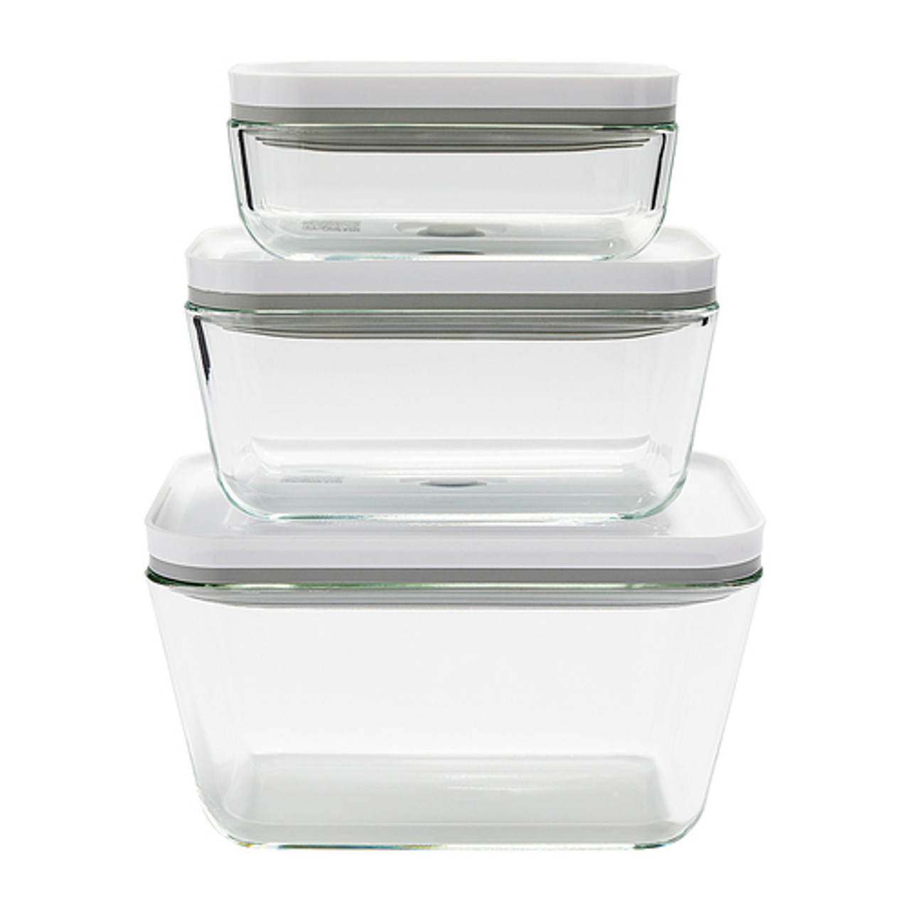 ZWILLING Fresh & Save 3-pc Glass Vacuum Box Set - Assorted Sizes - Clear