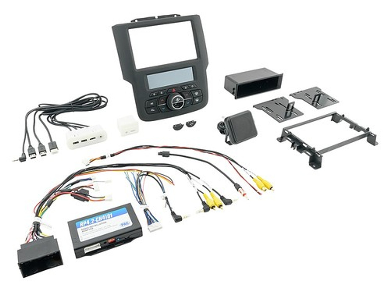 PAC - Radio Replacement Dash Kit with Integrated Climate Controls for Select RAM Vehicles with 8” Display - Black