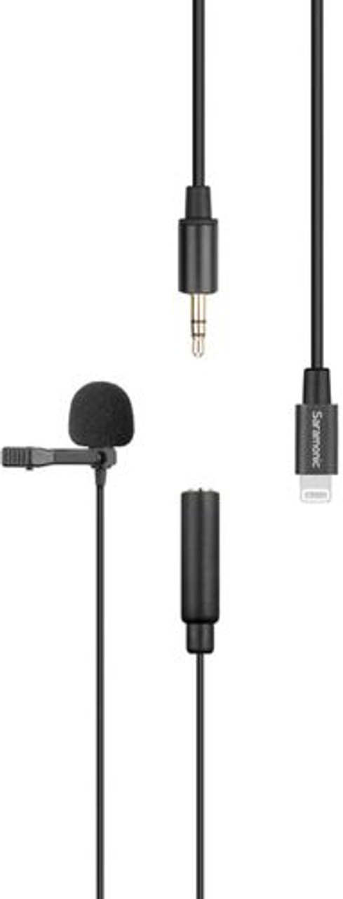 Saramonic - LavMicro U1A Ultracompact Clip-On Lavalier Microphone with Lightning Connector for Apple iPhone, or iPad with 6.6' Cable