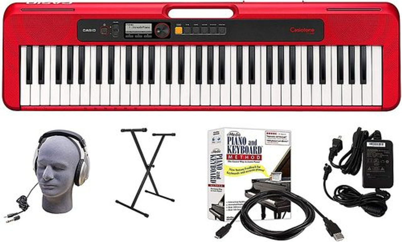 Casio CT-S200RD 61-Key Premium Keyboard Package