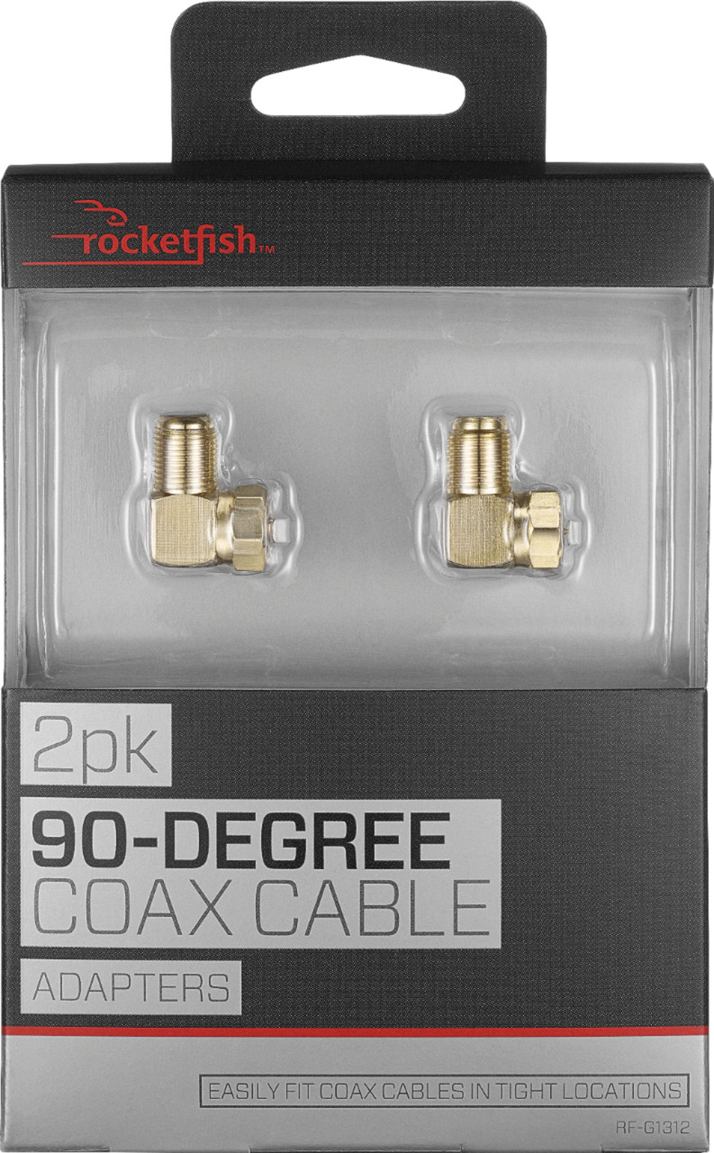 Rocketfish™ - Coaxial RF Adapter (2-Pack) - Gold