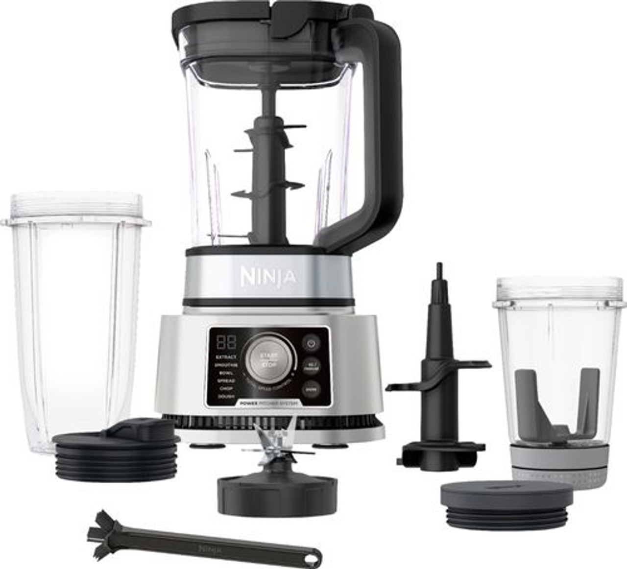 Ninja - Ninja® Foodi™ Power Pitcher System. Smoothie Bowl Maker + 4in1 and Personal Blender 1400WP smartTORQUE™ 6 Auto-iQ® - Silver