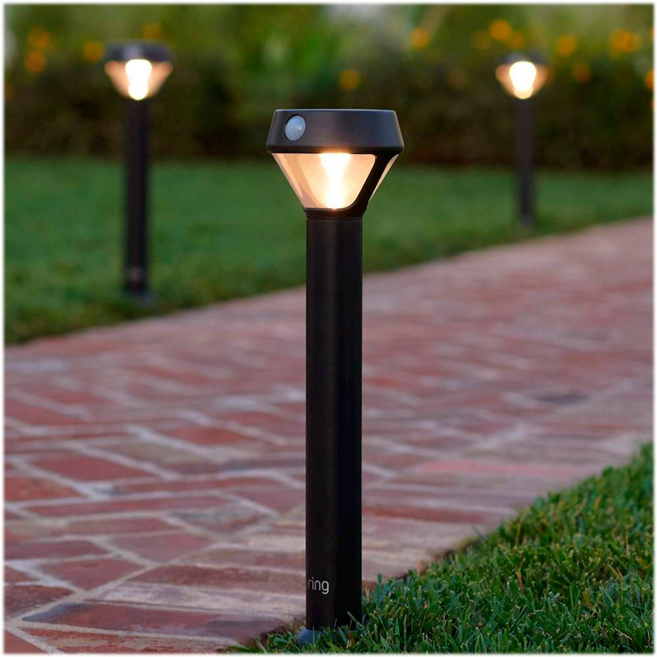 Ring - Solar Powered Smart Lighting Pathlight - Black