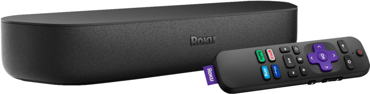 Roku - Streambar Powerful 4K Streaming Media Player, Premium Audio, All in One, Voice Remote and TV controls - Black