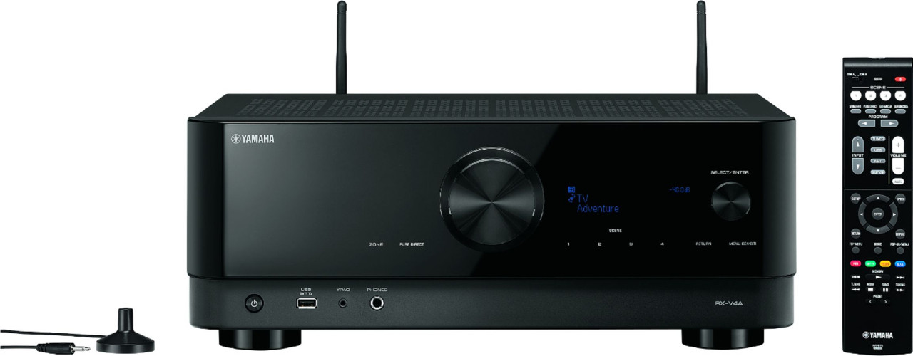 Yamaha - RX-V4A 5.1-channel AV Receiver with 8K HDMI and MusicCast - Black