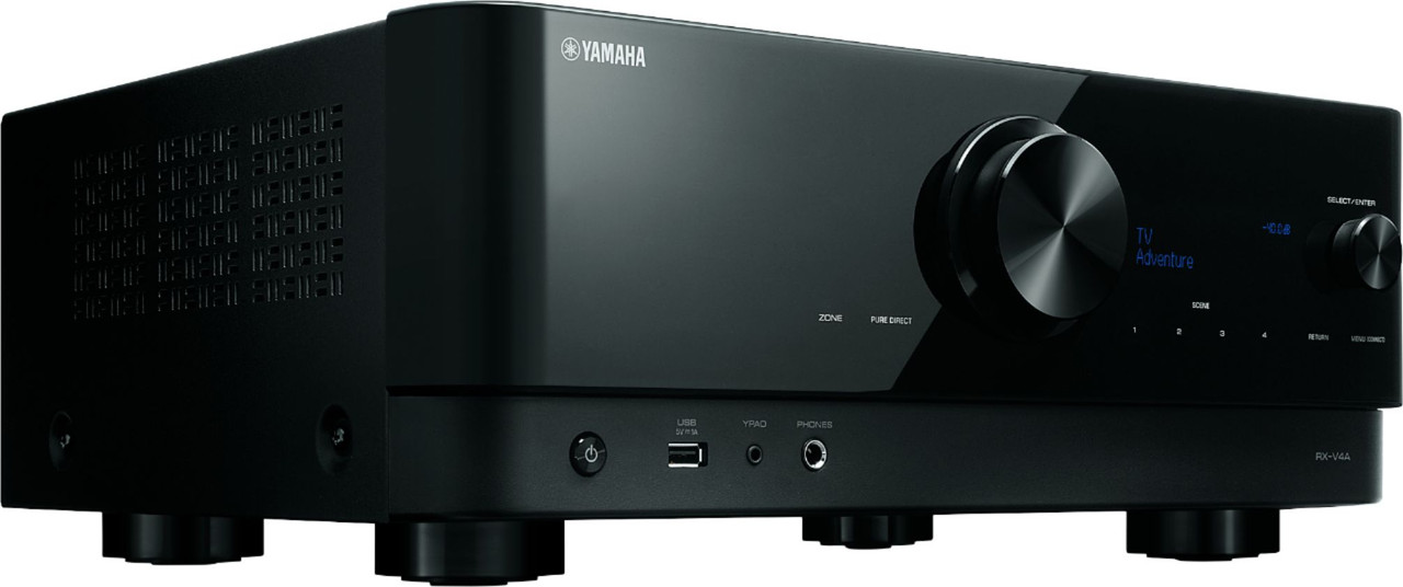 Yamaha - RX-V4A 5.1-channel AV Receiver with 8K HDMI and MusicCast - Black