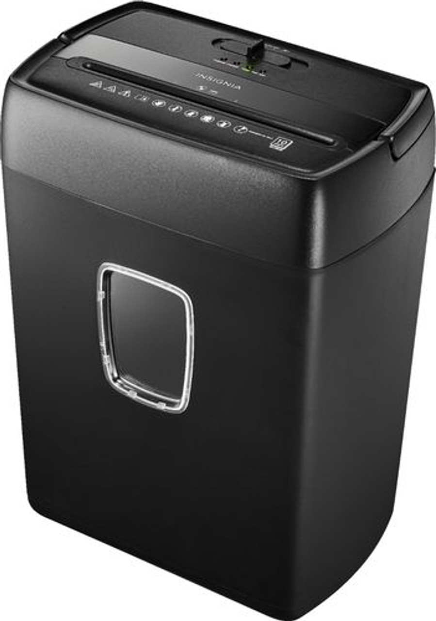 Insignia™ - 10-Sheet Crosscut CD/DVD/Paper Shredder - Black