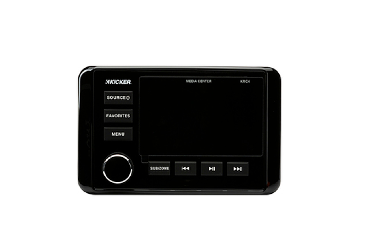 Kicker KMC2 Gauge-Style Media Center/Radio w/Bluetooth - black