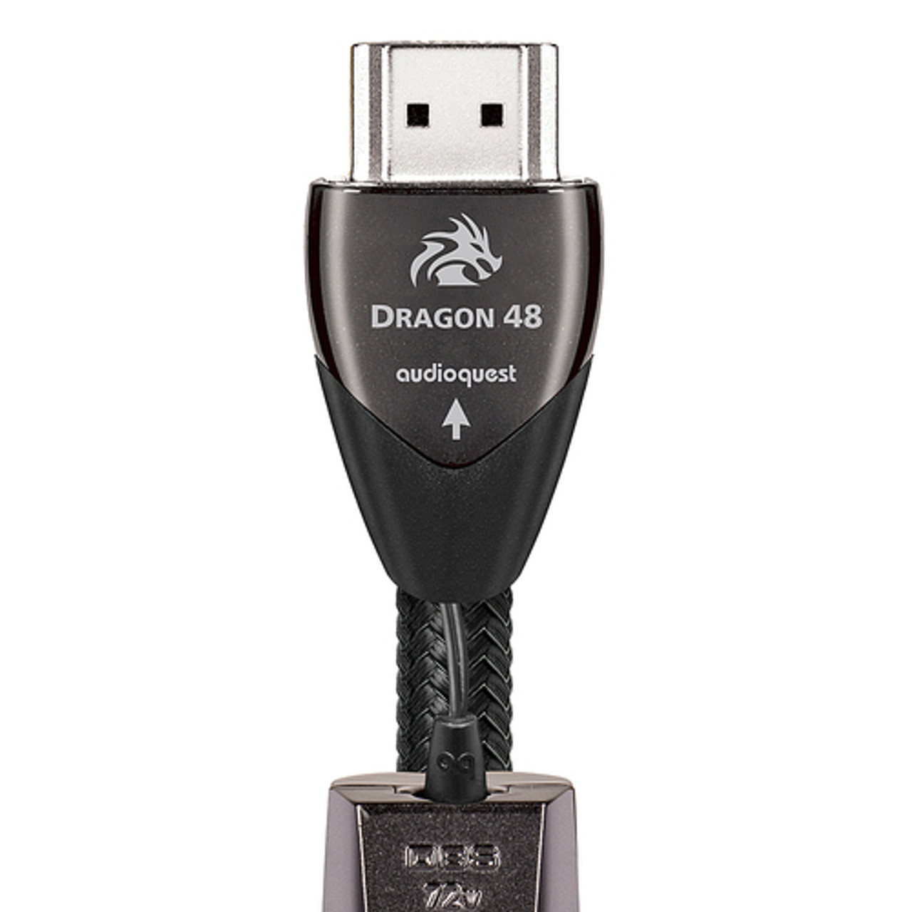 AudioQuest - Dragon 2.5' 8K-10K 48Gbps HDMI Cable - Black/Gray