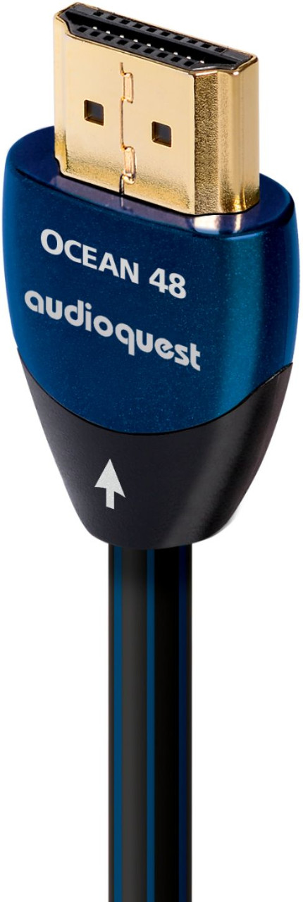 AudioQuest - Ocean 7.5' 8K-10K 48Gbps In-wall HDMI Cable - Blue/Black