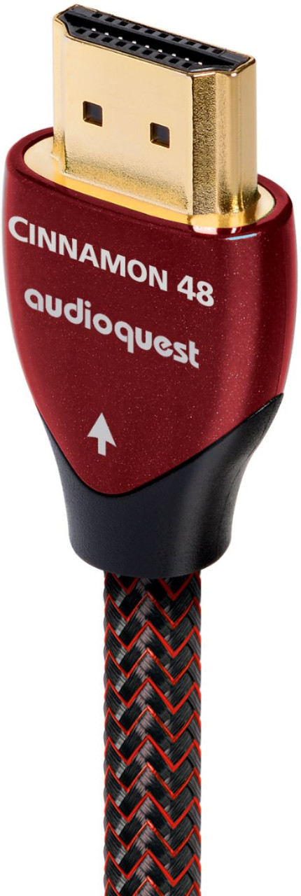 AudioQuest - Cinnamon 2.5' 8K-10K 48Gbps HDMI Cable - Red/Black