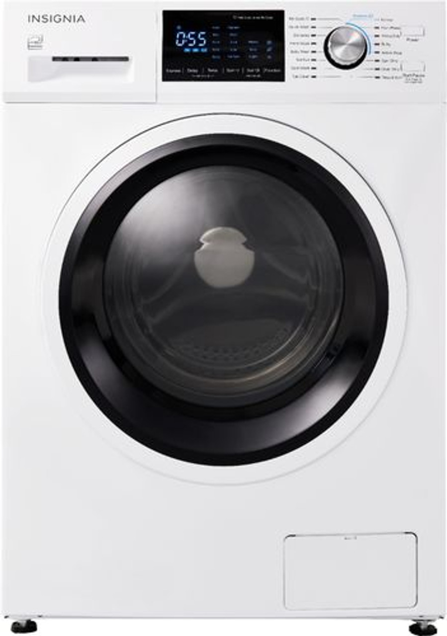 Insignia™ - 2.7 Cu. Ft. 16-Cycle High Efficiency Front-Loading Washer - White