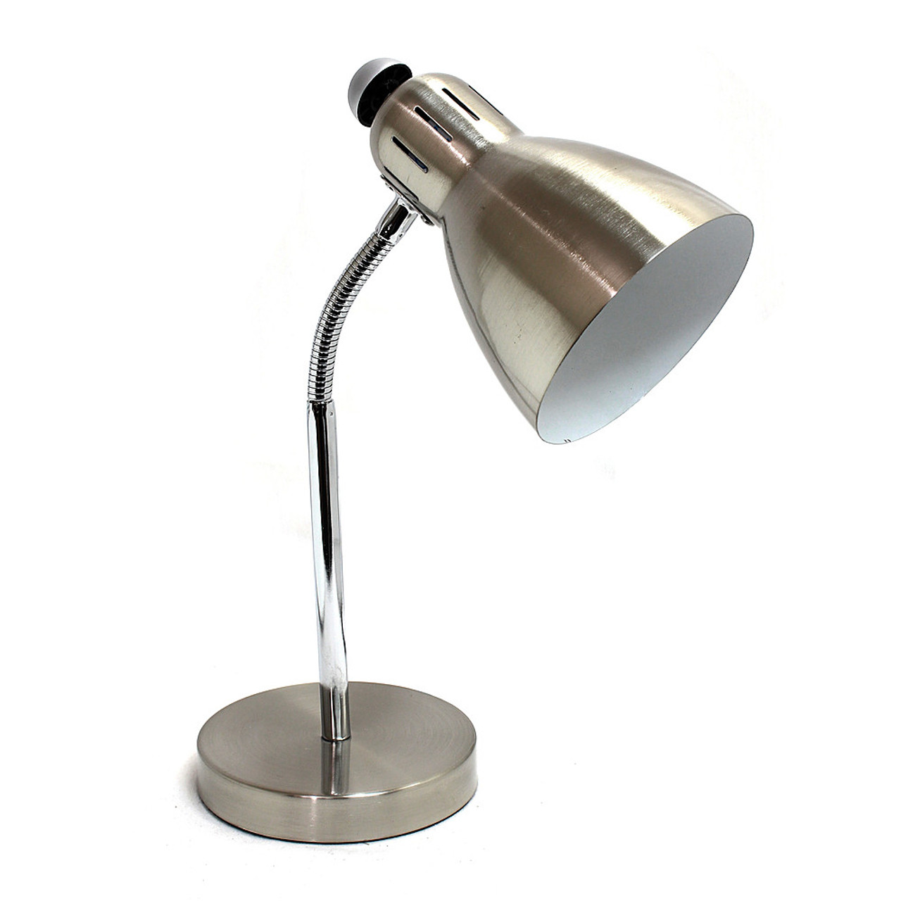 Simple Designs Semi-Flexible Desk Lamp, Brushed Nickel