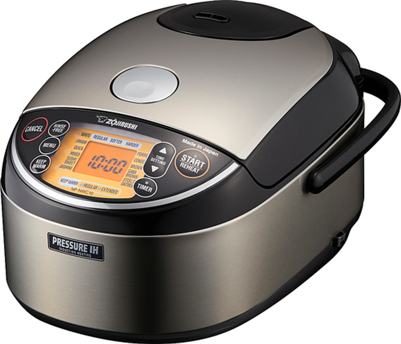 Zojirushi - 5.5 Cup Pressure Induction Heating Rice Cooker - Stainless Steel Black