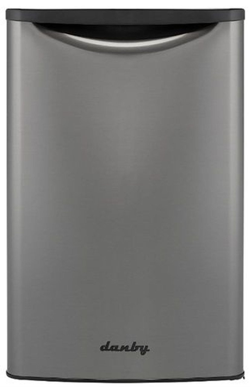 Danby - Designer 4.4 cu. ft. Compact Refrigerator - Stainless steel