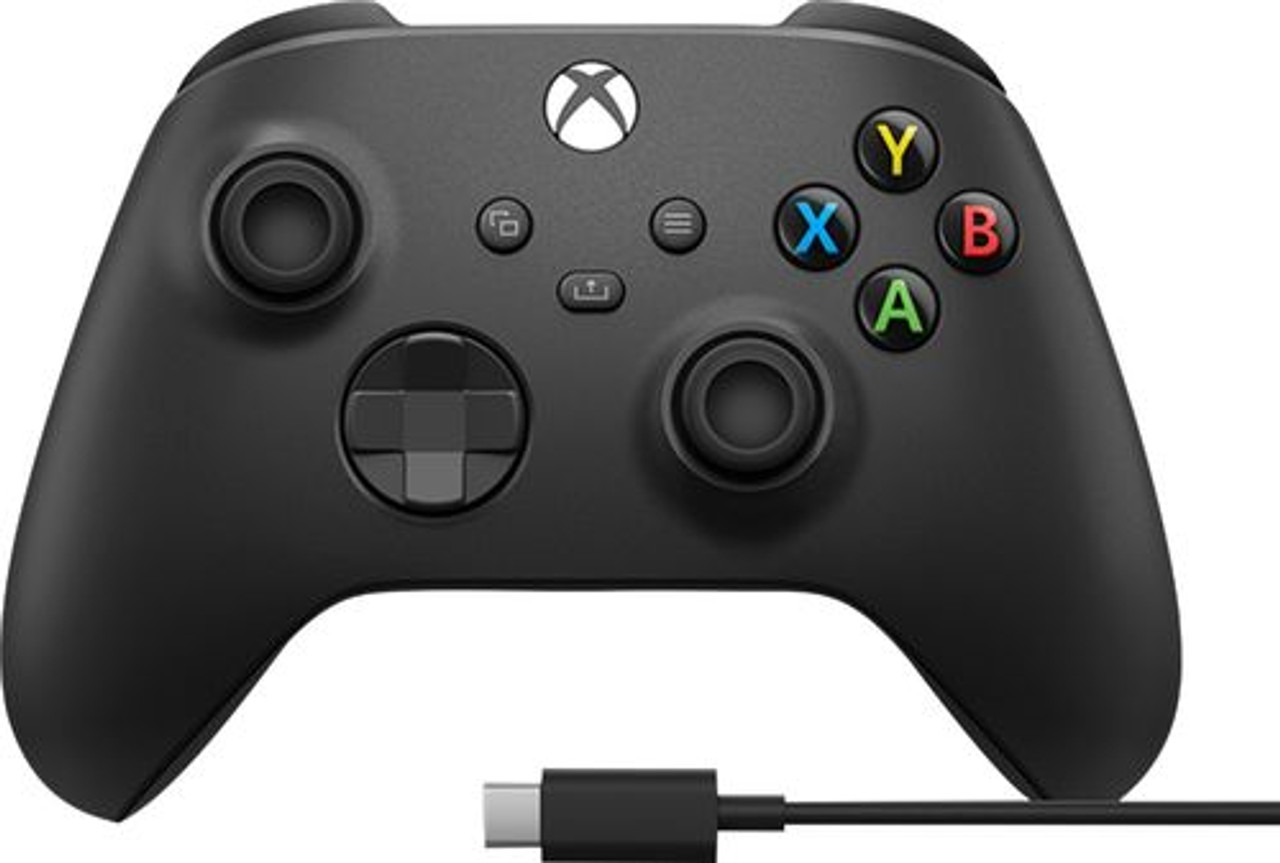 Microsoft - Xbox Wireless Controller + USB-C® Cable - Black