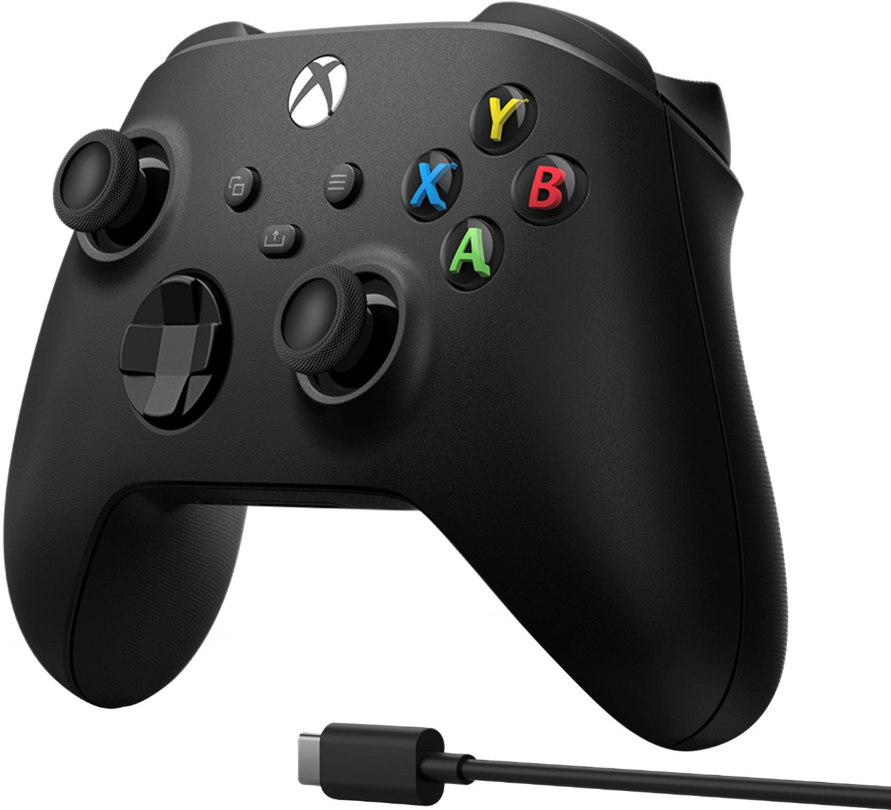 Microsoft - Xbox Wireless Controller + USB-C® Cable - Black