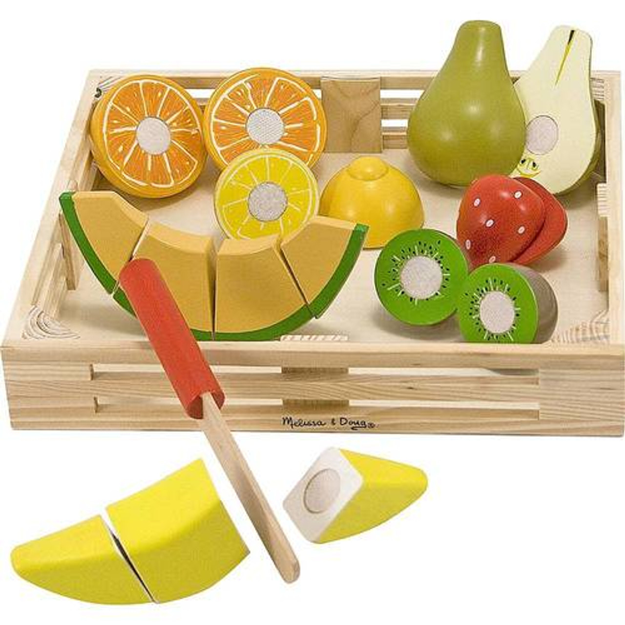 Melissa & Doug - Cutting Fruit Set Wooden Play Food