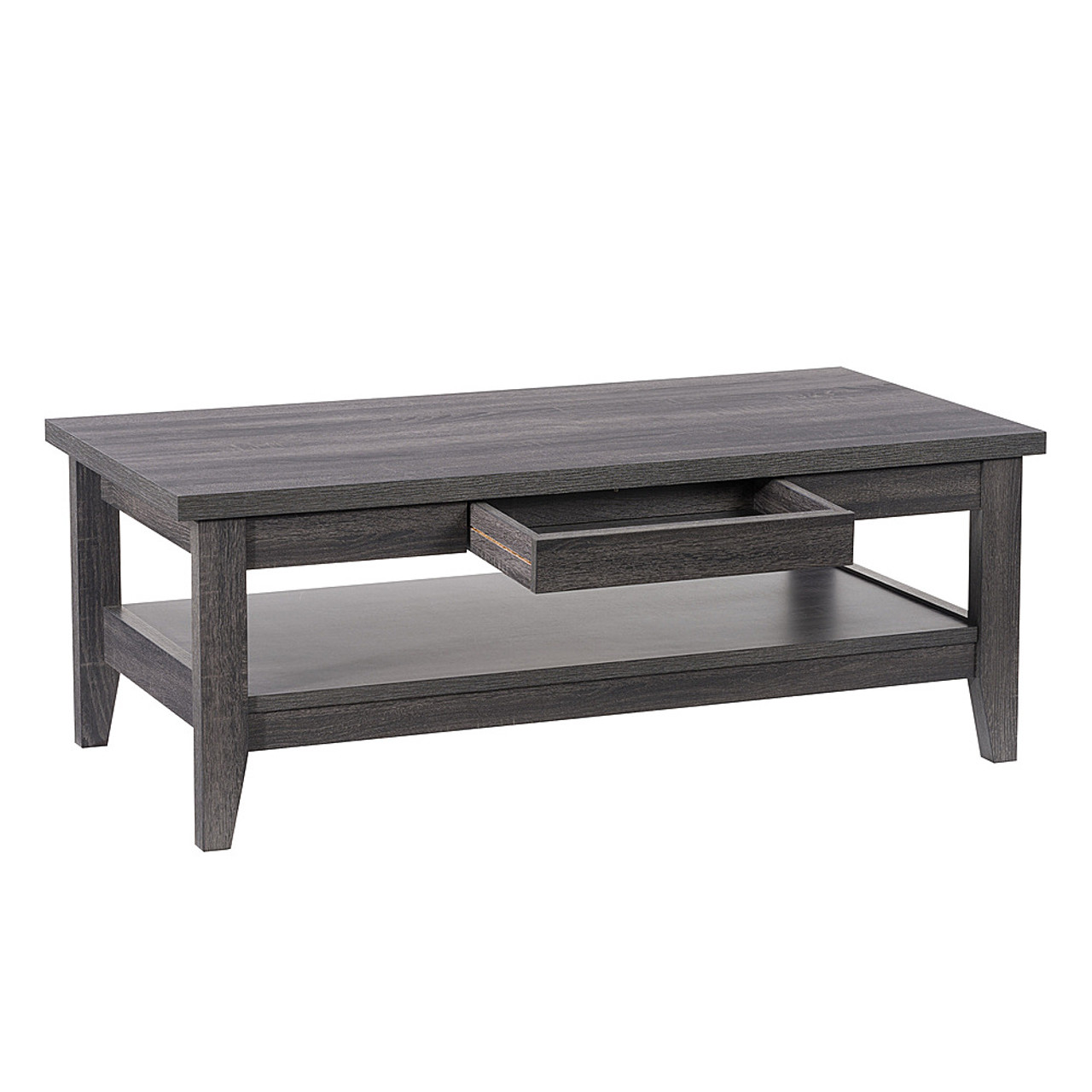 CorLiving - Hollywood Coffee Table with Drawers - Dark Gray