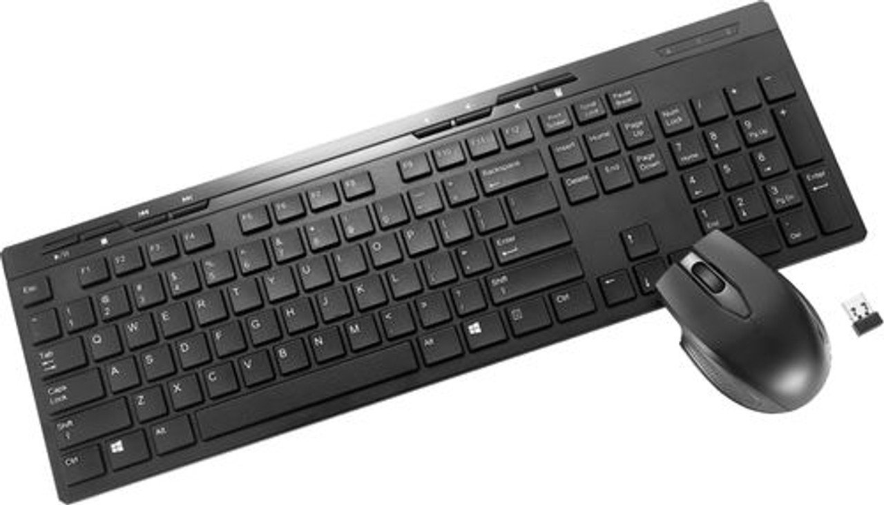 Best Buy essentials™ - Wireless Membrane Keyboard and Mouse Bundle - Black