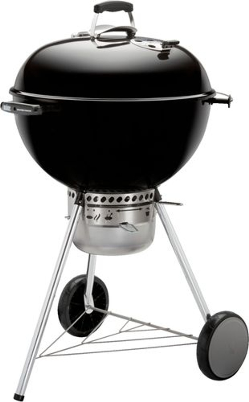 Weber - 22 in. Master-Touch Charcoal Grill in Black with Built-In Thermometer - Black