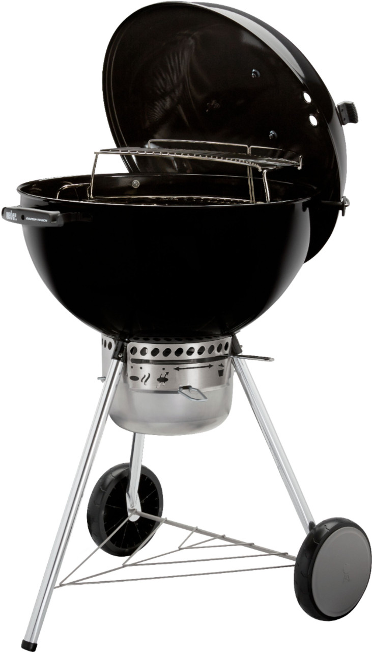 Weber - 22 in. Master-Touch Charcoal Grill in Black with Built-In Thermometer - Black