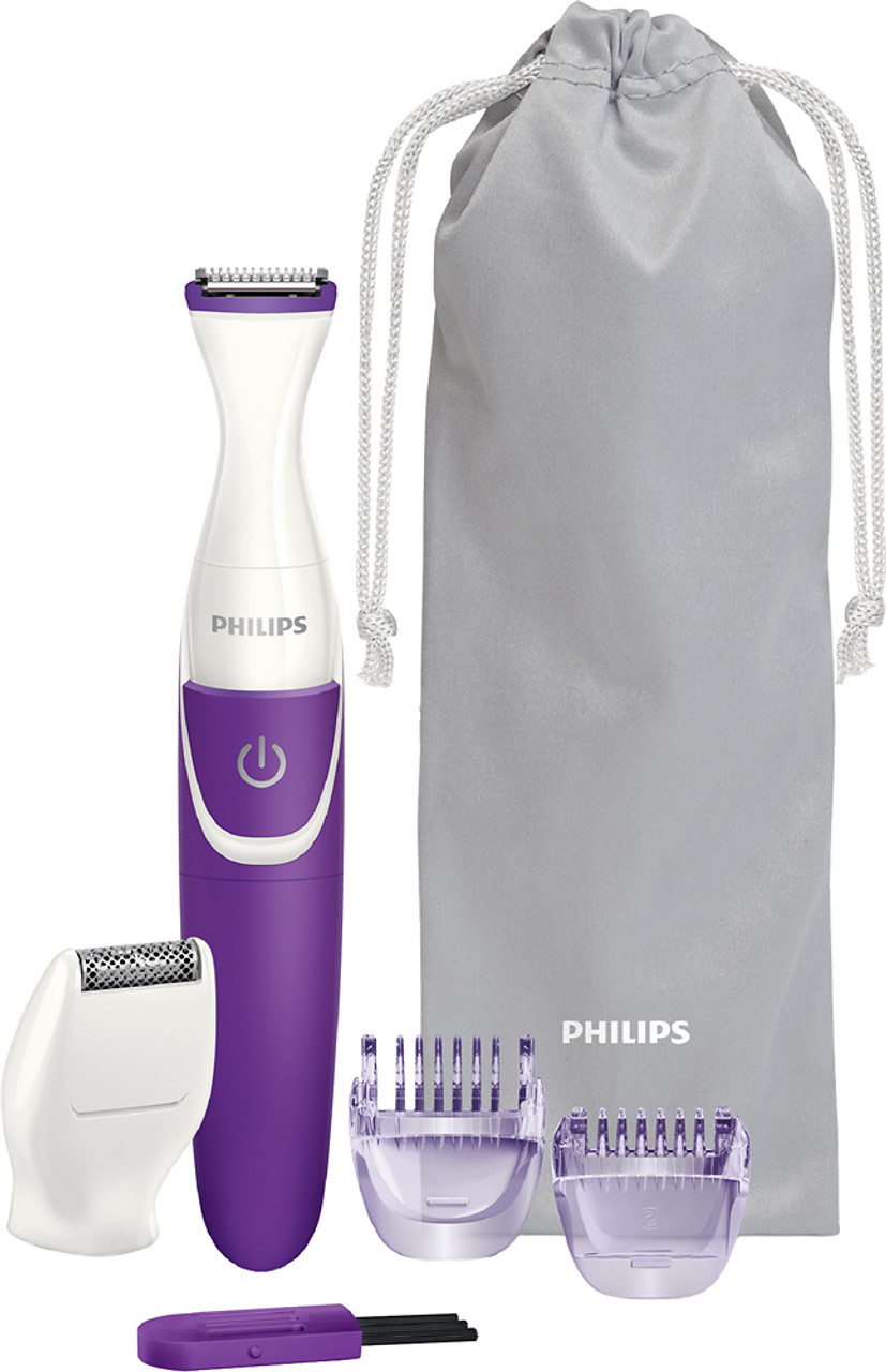 Philips - BikiniGenie Bikini Trimmer - White/Purple