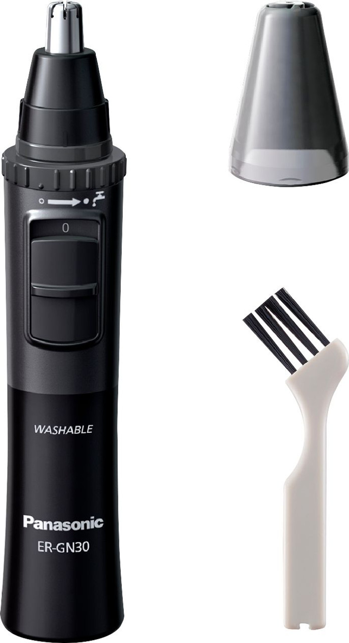 Panasonic Men’s Ear and Nose Hair Trimmer, Wet Dry Hypoallergenic Dual Edge Blade - ER-GN30-H - Black