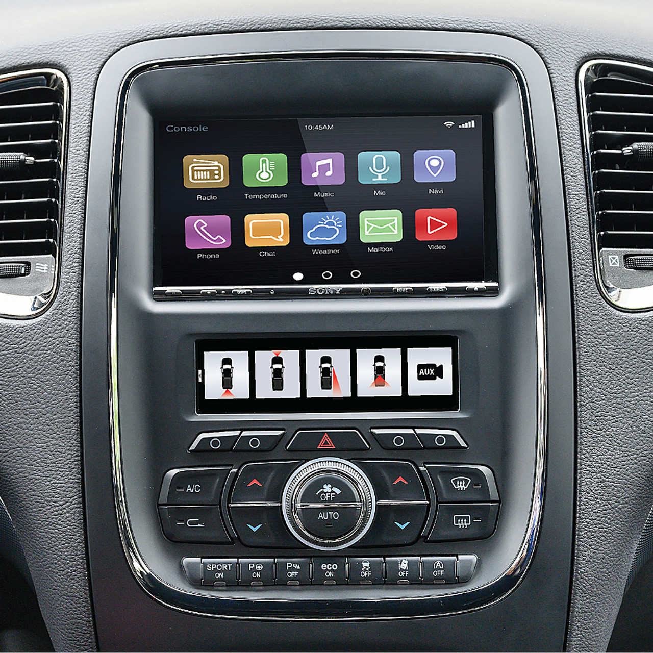 PAC - Radio Replacement Dash Kit with Integrated Climate Controls for Select Dodge Vehicles - Black