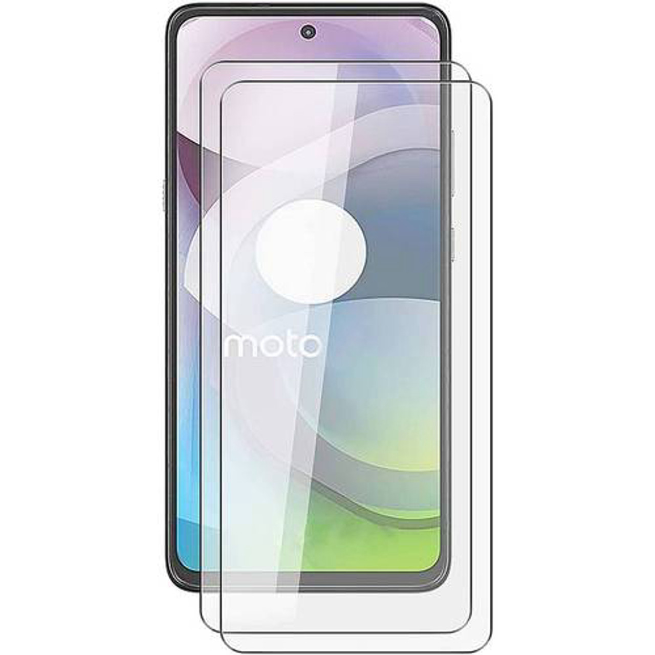 SaharaCase - Ultra Strong+ ZeroDamage HD Glass Screen Protector for Motorola One 5G Ace (2-Pack) - Clear