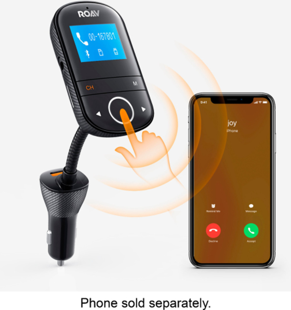 Anker ROAV - SmartCharge F3 FM Transmitter - Black